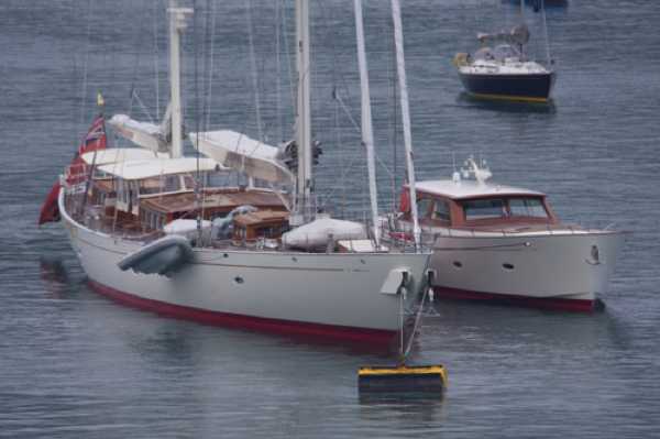 01 May 2022 - 18-30-29

----------------
Superyacht Adele and chase boat Stargazer in Dartmouth, Devon